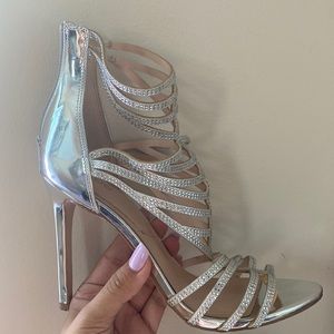 ALDO HIGH HEELS SILVER